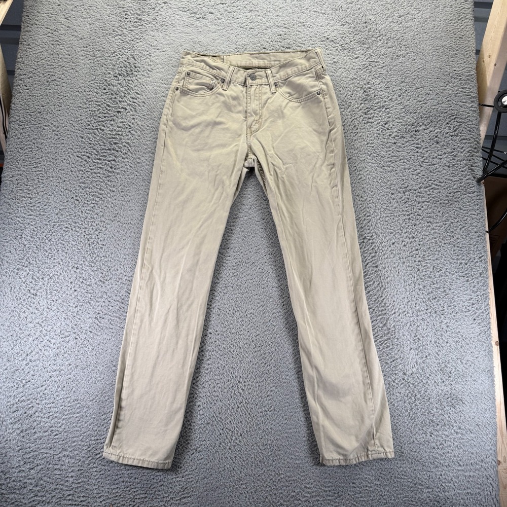 Levi's 514 Jeans Men's 30x32 Beige Cotton Denim Straight Workwear Travel Utility